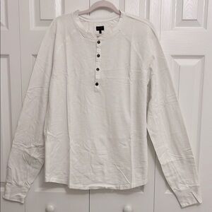 Good Man Men's XL White Henley Shirt